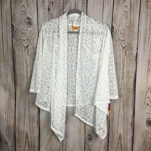 💚2/$19💚 NWT RUBY Road White Eyelet Coverup